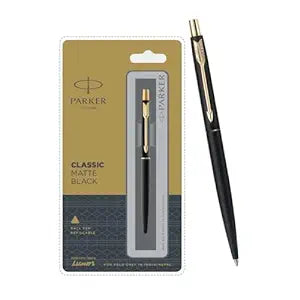 Parker Classic Matte BlackGold Trim Ball Pen