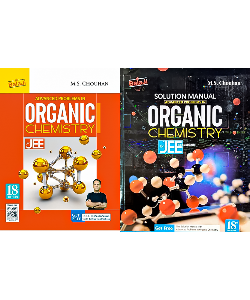 Balaji - Advanced Problems in Organic Chemistry for JEE + Solution Manual for the Same - Combo Set of 2 Books