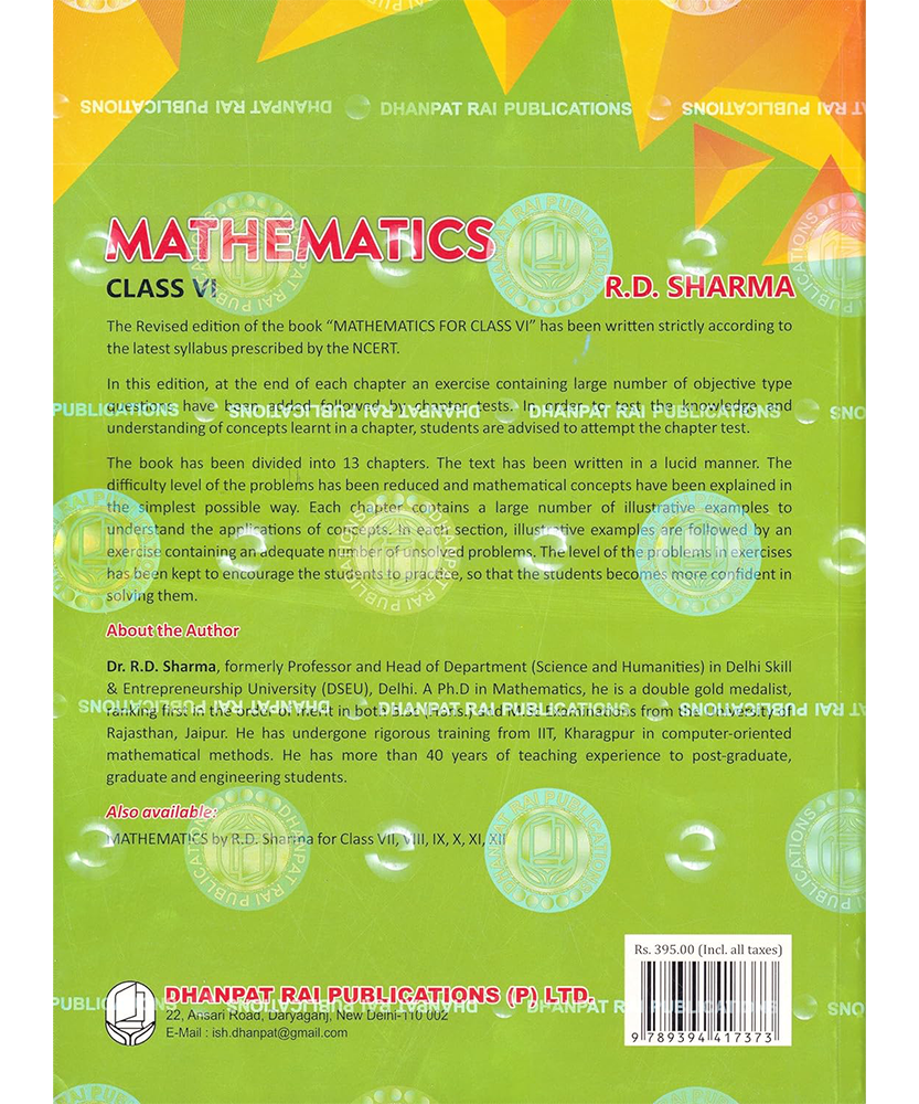 Mathematics class 6th - by R.D. Sharma