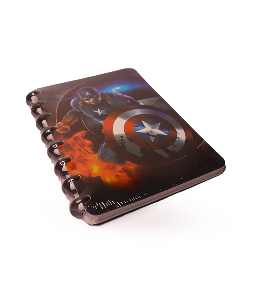 Captain America Wiro Bound Spiral Notebook Diary