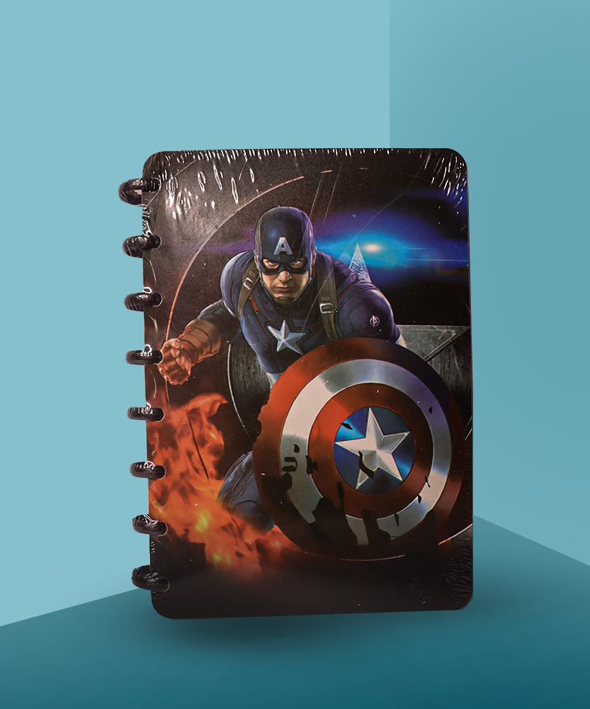 Captain America Wiro Bound Spiral Notebook Diary