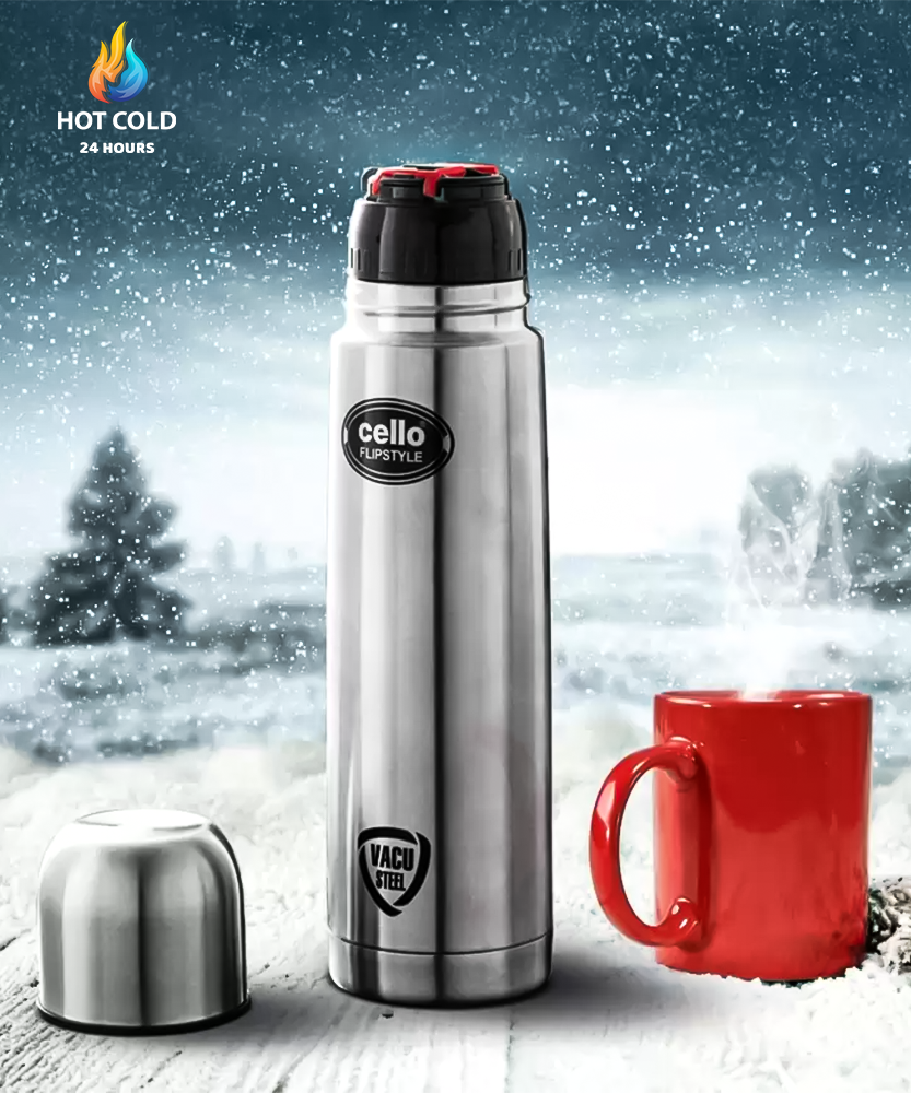 Cello Flipstyle Stainless Steel Vacuum Insulated Flask 750ml