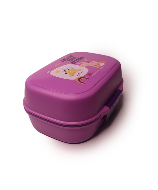 Lunch/Tiffin Box, Plastic For School Office With Spoon & Side Container, For Adults & Kids