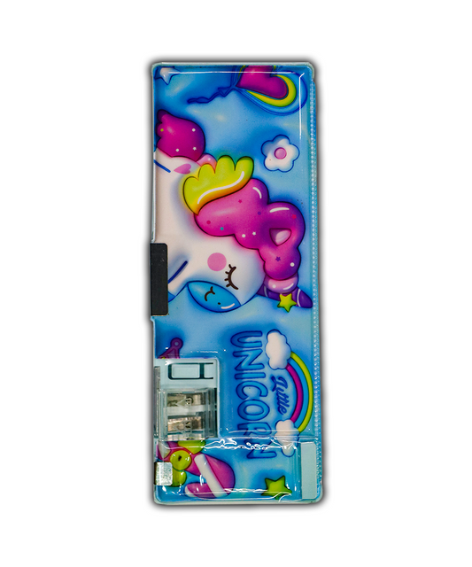 Little Unicorn Blue Pencil Box