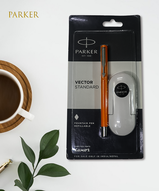 Parker Vector Standard Chrome Trim Fountain Pen