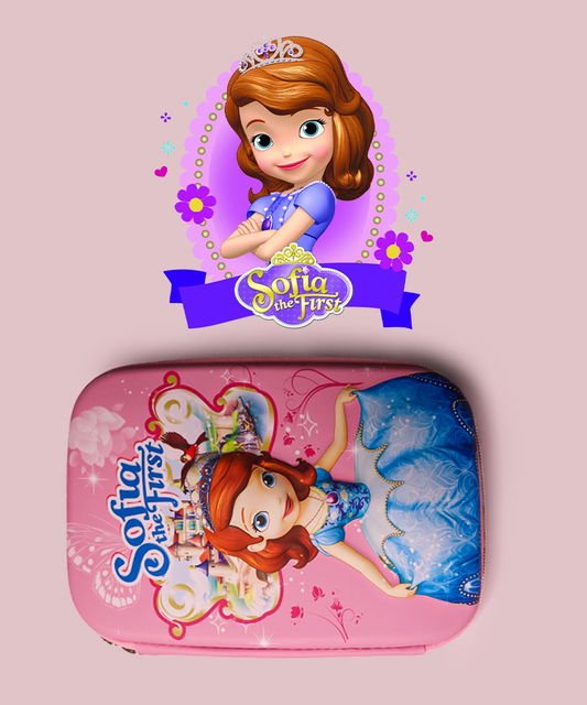 Wow Sofia The First 3D Multipurpose Zipper Stylish Pencil Case with Large Capacity for School Supplies,(Pink)