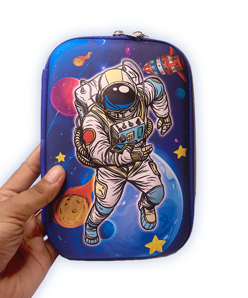 3D Cover Eva Space Astronaut Theme Pencil Case Large Capacity